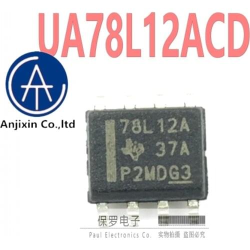 10pcs 100% orginal new regulator UA78L12ACD UA78L12A 78L12A SOP-8 patch in stock