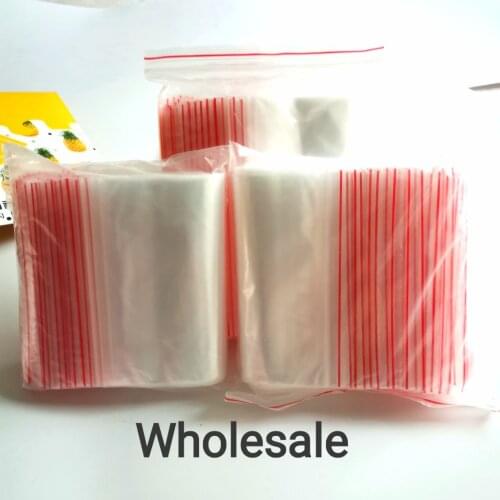 100pcs Clear Pouch Gift Bags For Jewelry Plastic Bags For Gifts Transparent Zip Lock Bag Candy/Food/Jewelry Packaging Bags