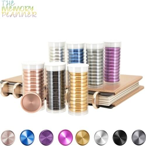 30pcs 24mm Metal Ring Binder Mushroom Hole Loose-leaf Rings Notebook Accessories Binding Ring Metal Disc Binding Planner Rings