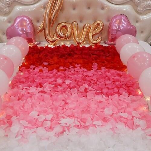 500pcs Artificial Rose Petals for Wedding Party Decorations Romantic Artificial Plants Rose Petals Silk Flower Rose Flower,Q