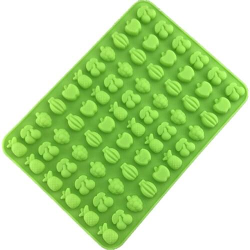 66 cavity fruits chocolate silicone mold fondant tool candy Eco-Friendly