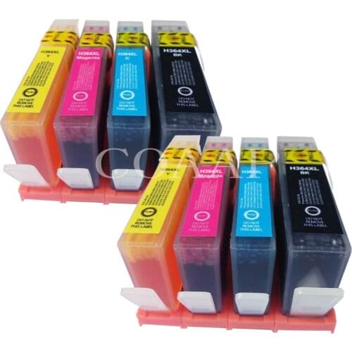 8pcs Compatible ink cartridge for hp 364XL Photosmart 5510 5520 6510 6520 7510 7520 e-All-in-One inkjet Printer