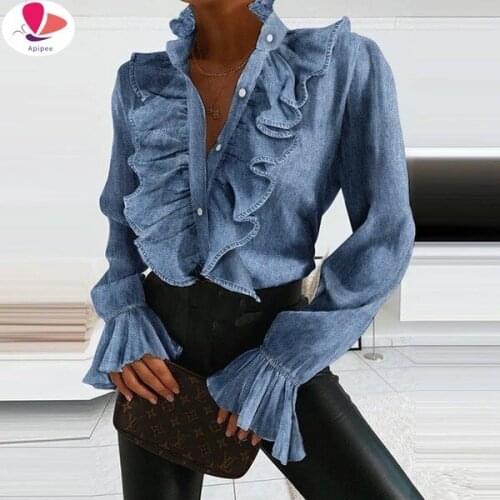Apipee Womens Denim Shirts
