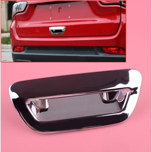 Car Rear Trunk Tail Door Handle Bowl Cup Cover Trim Decor Plastic Silver Fit For Jeep Compass 2017 2018 2019 2020