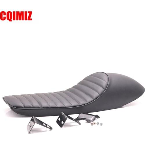 Black ABS+PU Leather Motorcycle Hump Cafe Racer Vintage Soft Seat Cover Durable For Honda CB 400 550 750
