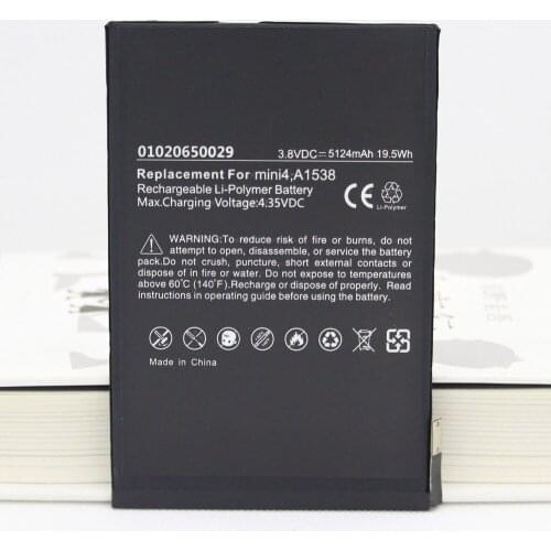 ISUNOO 10pcs/lot Genuine 5124mAh good quality battery For iPad mini 4 mini4 Battery Replacement tablet A1550 A1538 Battery