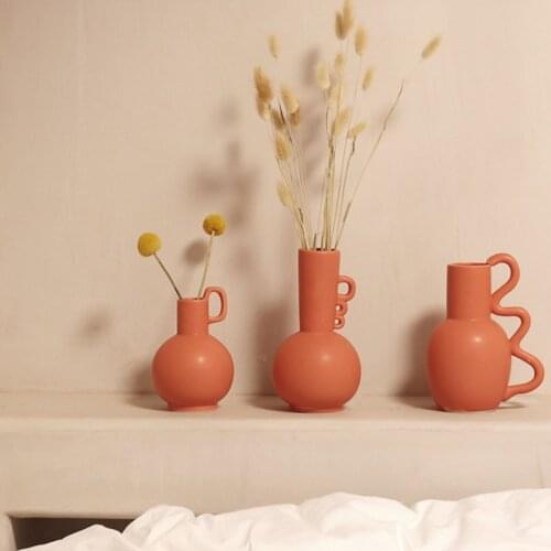 Nordic Ceramics Desktop Vases Ornaments Office Desktop Flower Arrangement Container Home Decoration Accessories Home Vase