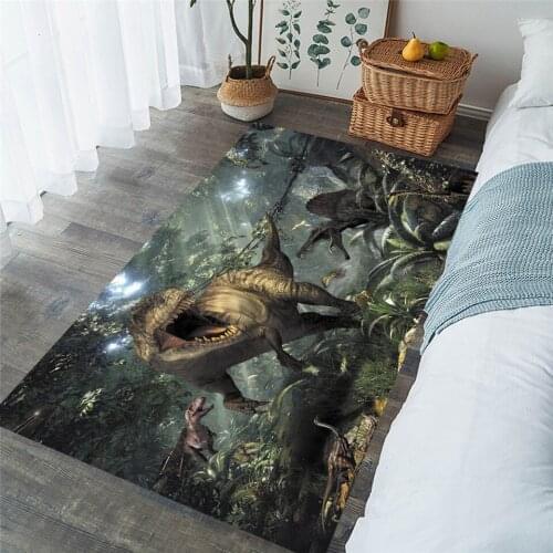 Dinosaur Shaggy Anti-Skid Floor Mat 3D Carpet Non-slip rug Dining Room Living Room Soft Child Bedroom Mat Carpet Home Decor 014
