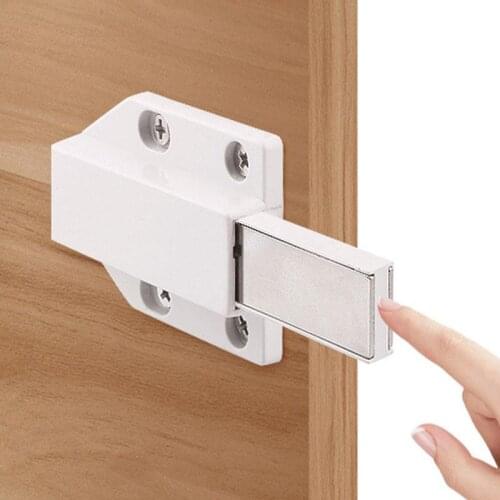 Magnetic Press Rebound Device Door Stopper Hidden Door Holders Catch Floor Nail-free Doorstop Furniture Hardware