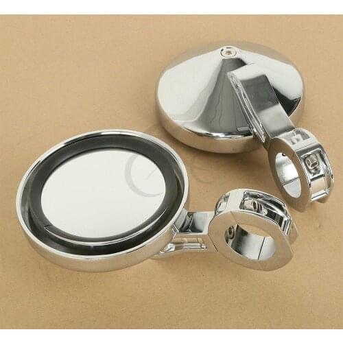 Motorcycle 1.75" Aluminum Side Mirrors Round 5" For Polaris RZR Ranger UTV Sand Golf Car TC For Kawasaki Mule 600 3000