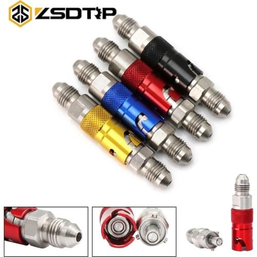 ZSDTRP Motorcycle AN3 Stainless Brake Caliper Cover Quick Release Fittings Fuel Adapter Removal Brake Line Connector