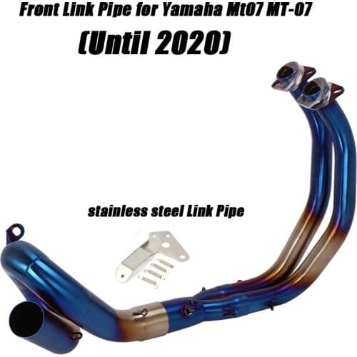 Motorcycle Stainless Front Middle Link Tubes Exhaust System Silp on for Yamaha Mt-07 Mt07 Lossless Connect 51mm Muffler