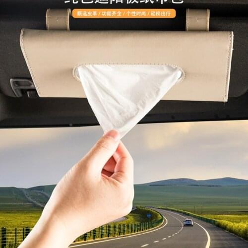 New 1 Pcs Car Tissue Box Towel Sets Car Sun Visor Tissue Box Holder Auto Interior Storage Decoration for BMW Car Accessories