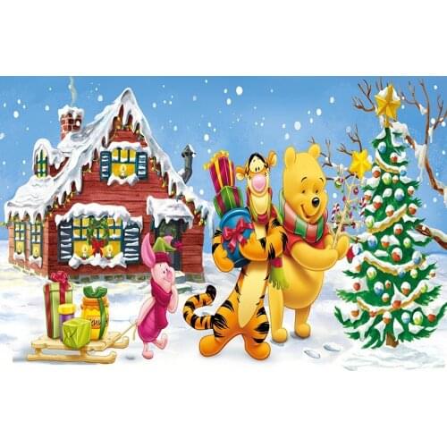 New Animation Christmas photo backgrounds vinyl children photography backdrops for photographic studio props fotografia lv-2292