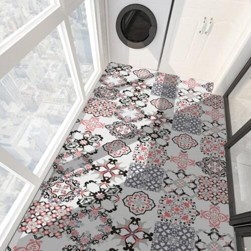 Fresh & Simple Style Matte Surface Wall Sticker Non-slip Tile Decoration Film For Tiles /Ground in Kitchen Backsplash Art Mural