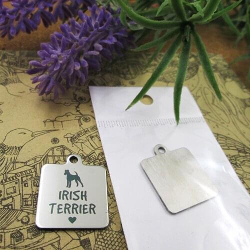 20pcs--"Irish Terrier"dog lover stainless steel charms more style for choosing DIY Charms pendants for necklace