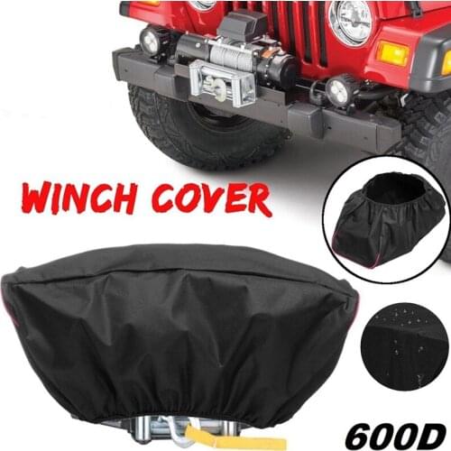 600D Winch Dust-Proof Cover 5000LB-13000LB Pound Capacity Range Waterproof Winch Cover Car Accessories