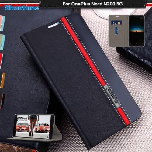 Luxury PU Leather Case For Oneplus Nord N200 5G Flip Case For Oneplus Nord N200 5G Phone Case Soft TPU Silicone Back Cover
