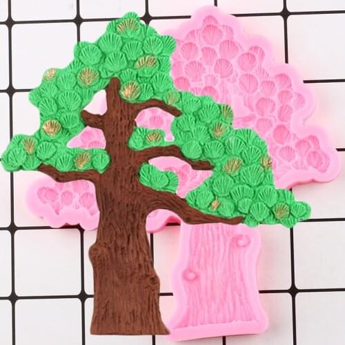 Pine Tree Silicone Mold Sugarcraft Candy Clay Resin Molds Fondant Cake Decorating Tools Cupcake Chocolate Gumpaste Moulds