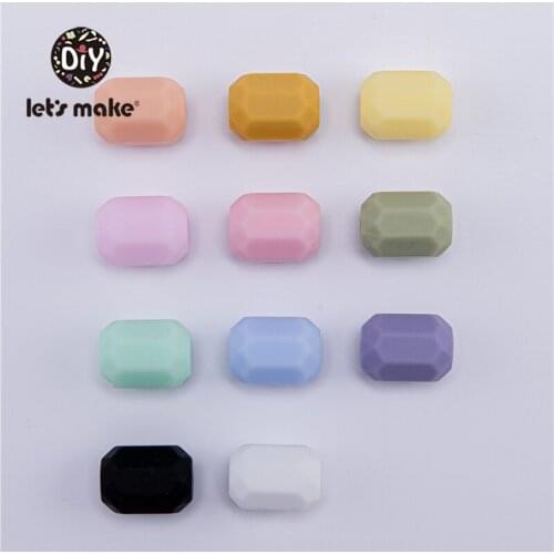 Lets Make Silicone Bead Baby Teething Cylindrical Shape Colored Beads Tiny Rod DIY Bracelet Necklace For Christmas Mix Present