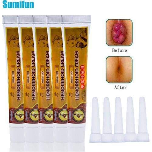 Sumifun 3/5pcs Herbal Hemorrhoids Cream Chinese Traditional Herbal Piles External Anal Fissure Anal Ointment Effective Treatment
