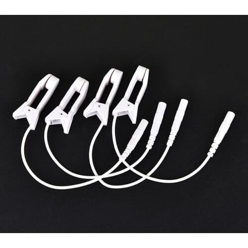 Tens Electrode Lead Wire Connecting Cable Sleeping Aids Pin Breast Nipple Ear Pain Relief Clip for Massagers Earclips 2.0mm