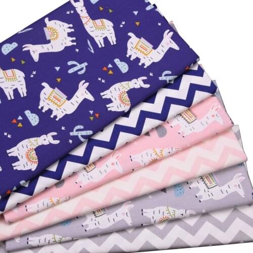 Syunss Cute alpaca Diy Patchwork Cloth For Quilting Baby Cribs Cushions Dress Sewing Tissus 100% Cotton Fabric Tecido Tissus