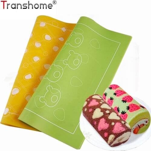 Transhome Non-stick Silicone Baking Mat DIY Painted Cake Roll Mat Baking Tools For Cakes Fondant Pizza Dough Maker Pastry Tools