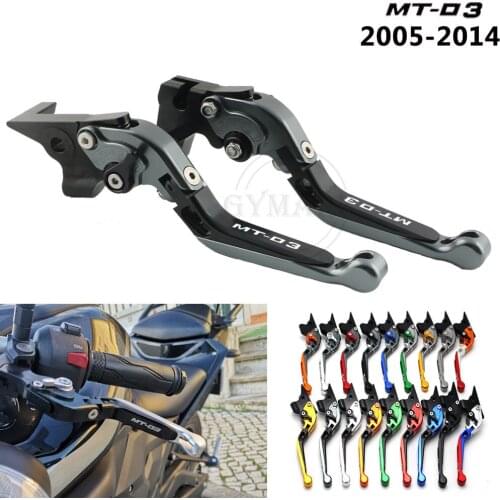 Motorcycle Parts Retractable And Foldable Brake Clutch Lever For YAMAHA MT-03 MT03 2005-2007 2008 2009 2010 2011 2012 2013 2014