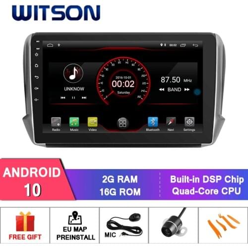 WITSON Android 10.0 CAR DVD SYSTEM for PEUGEOT 208/2008 2018(LOW) car dvd player link/DAB support