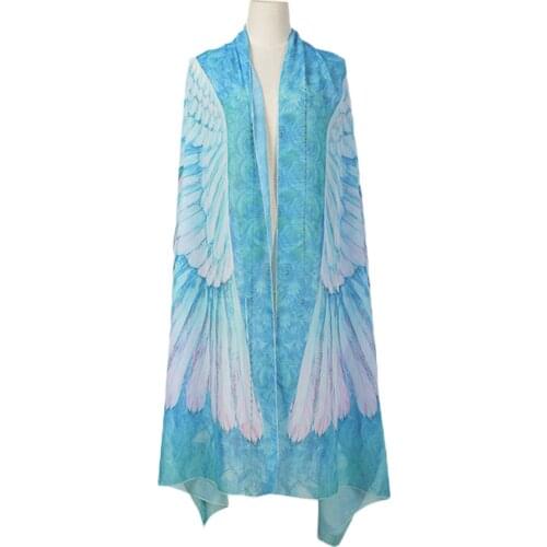 2021 New Women Butterfly Cape Beach Towel Cover Soft Polyester Wrap Fairy Wings Bohemian Tops Cosplay Accessory For Beach Travel