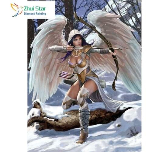 Zhui Star 5D DIY Full Square drill Diamond Painting Cross Stitch Beauty hunter Rhinestone Embroidery Mosaic home Decor gift