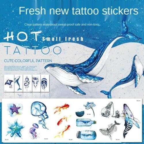10x6cm Temporary Small Cute Fashion Tattoo Seagull And Feathers