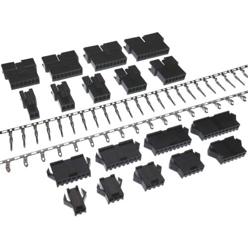 20sets/lot SM connectors 2/3/4/5/6Pin Pitch 2.54MM Female and Male Housing terminals JST SM2.54