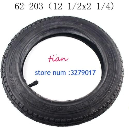 2019 Hot sale good quality 12 1/2 x 2 1/4 62-203 out and inner tyre fits E-bike 12 inch bike folging electric scooter wheel tire