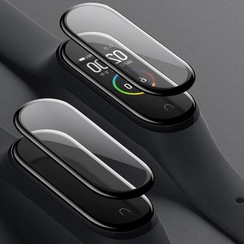 2Pcs 3D Glass for Xiaomi mi band 5 4 6 Soft Screen Protector Protective on Xiami Mi band band5 Cover For Xiomi mi band 5 Film