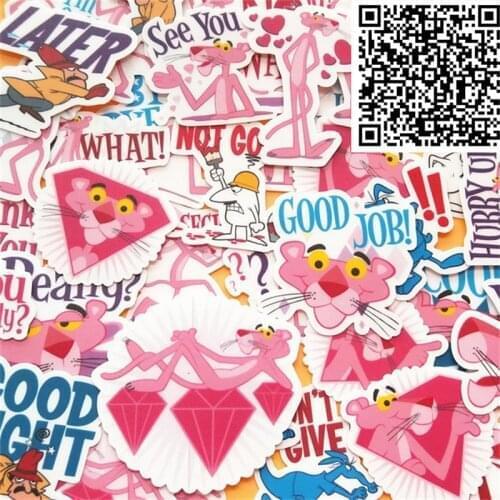 40 pcs Pink lion Stickers for Notebook Planner Cute Cartoon Decorative Style toy Sticker Scrapbooking For Laptop Children