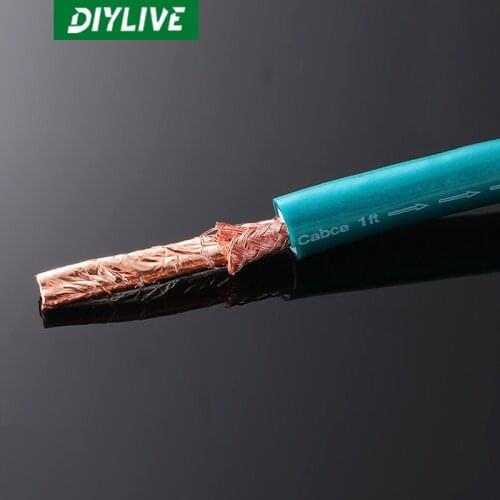 5 m 8N single crystal copper fever audio signal line HIFI audio scattered line two core DIY balanced Danish height wind lotus