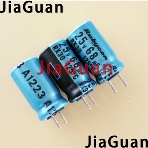 50PCS NEW RUBYCON RX30 25V68UF 6.3X11MM Electrolytic Capacitor rx30 68uF/25V 125 degrees 68UF 25V