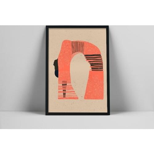 African dansing Woman, Ethno motive, Contemporary Print