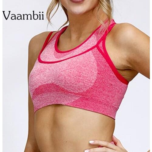 Doubel Yoga Bra Top Women Vital Sport Bra Woman Pitted Sports Top With Cups Seamless Bras Open Back Gym Fitness Bra Sportswear