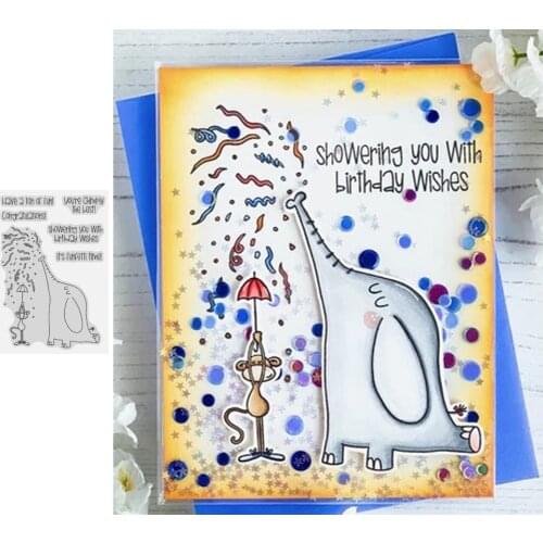 Friend Birthday Wishes Celebrate Stamps Cutting Dies Templates for DIY Scrapbooking Album Transparent Silicone Decorative Stamps