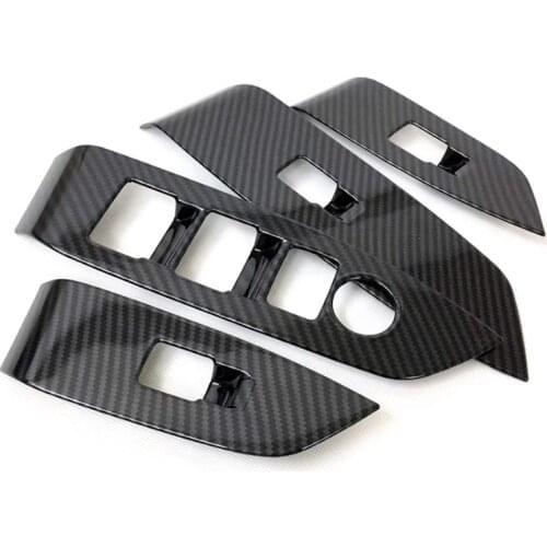 For Mazda Cx-5 Cx5 2017-2020 LHD Car Window Lift Switch Panel Frame Cover Trim Sticker Decoration Car Accessories