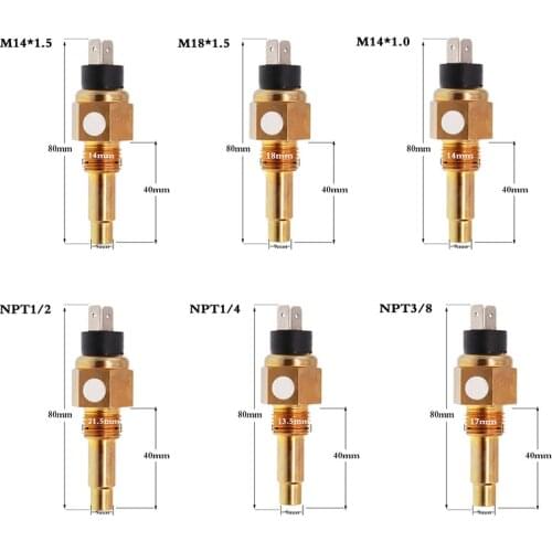 Hot Sale Water Temp Sensor Water Temperature Sender M10 M14 M16 3/8"-18NPT For Water Temp Gauge Marine Boat Car Accessories
