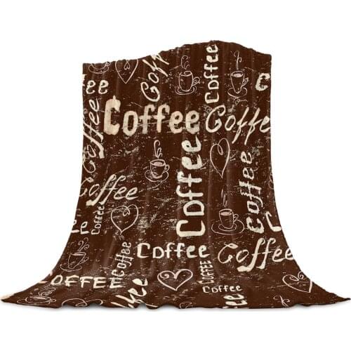 Retro Style Farmhouse Coffee Throw Blanket for Sofa Christmas Decoration Bedspread Portable Microfiber Flannel Blanket