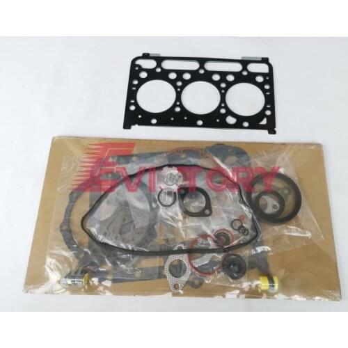 For kubota D1503 overhaul gasket kit + main conrod con rod bearing set