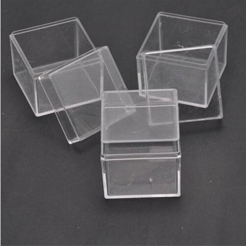 48pcs/lot Square Wedding Favors Candy Box Plastic Clear Gift Packaging Box Transparent Favor Boxes Baby Shower Favor Souvenirs