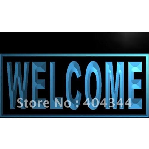 LB267- WELCOME OPEN Bar Cafe Restaurant Light Sign home decor crafts