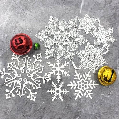 Metal Cutting Dies Christmas Snowflake Series Scrapbooking Paper Craft Knife Mould Blade Punch Stencils Die