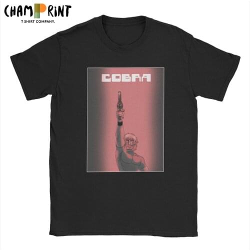 Space Adventure Cobra The Space Pirate Men T Shirt Leisure Tees Short Sleeve Round Neck T-Shirts Pure Cotton Printing Clothing